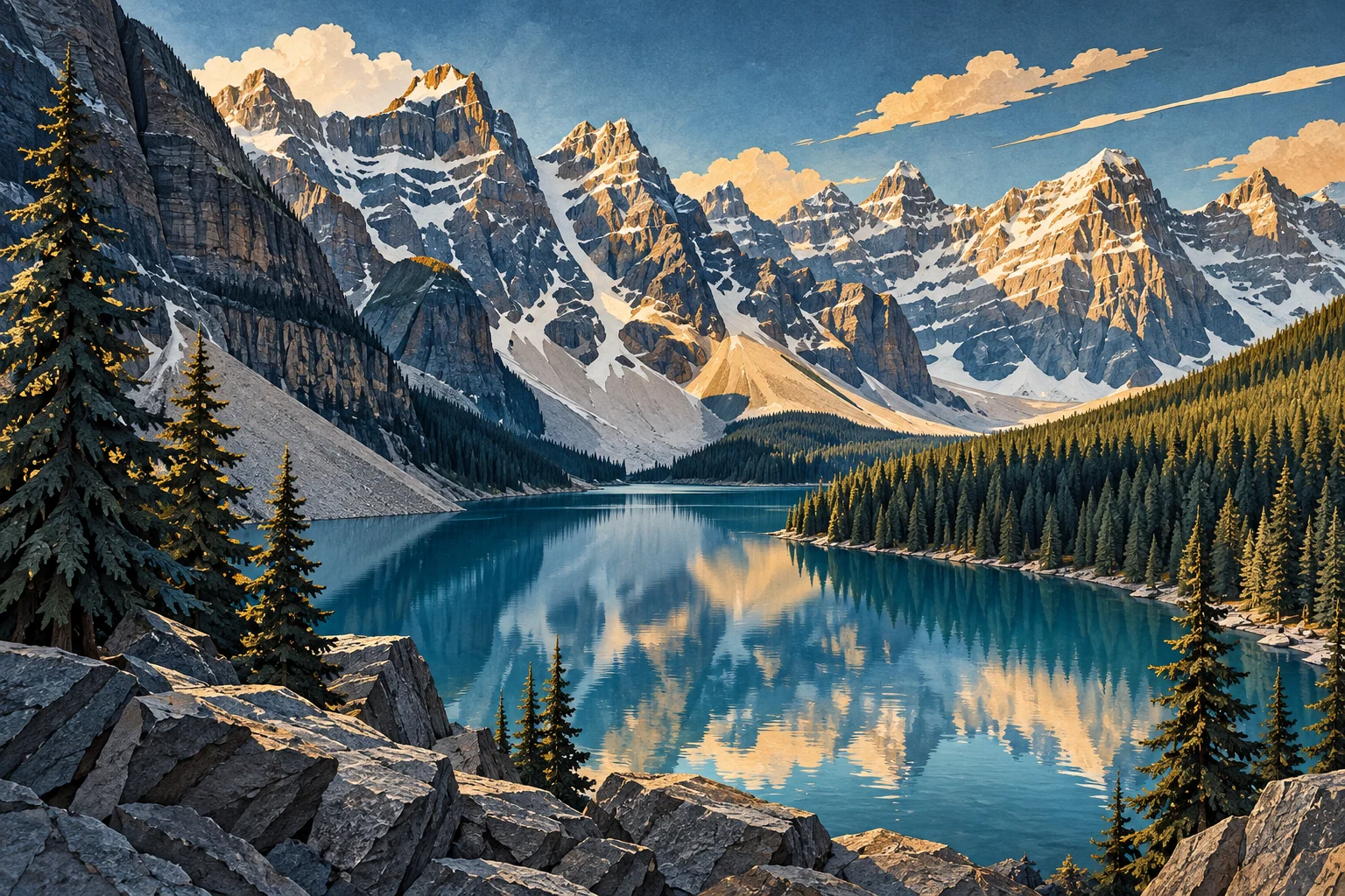 Illustration: Moraine Lake